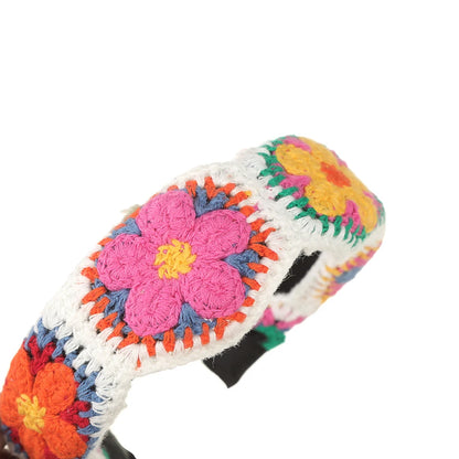 Kawaii Knitted Headbands 🌸✨ Cute Non-Slip Wide Hairbands for Women - Trendy Ethnic Style!