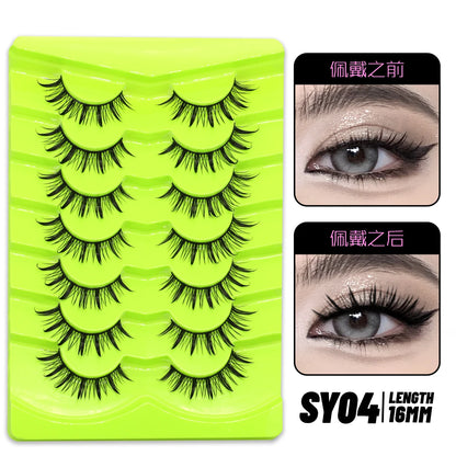 Manga Lashes 3D Natural Fluffy Cross Wispy Eyelashes 😺✨
