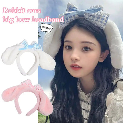 Adorable Cinnamoroll Ears Headband Plush Hair Band Non Slip For Women Girls 🐶✨🎀