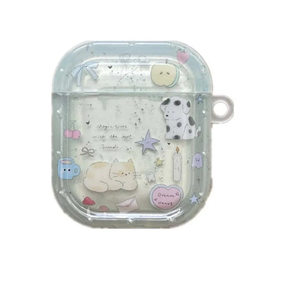 ✨Adorable Cartoon Hearts & Stars 🐶💖 Cute Animal Earphone Case for Apple AirPods! 🎧🌟 - Pixie Quill
