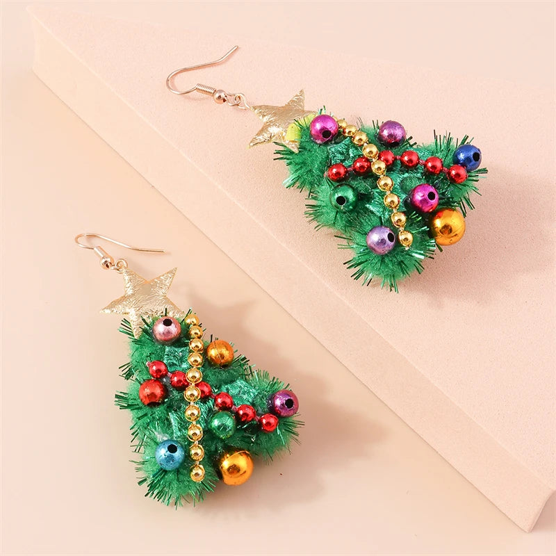 Whimsical Christmas Drop Earrings For Women Tree Deer Santa Dangle Jewelry 🎄✨