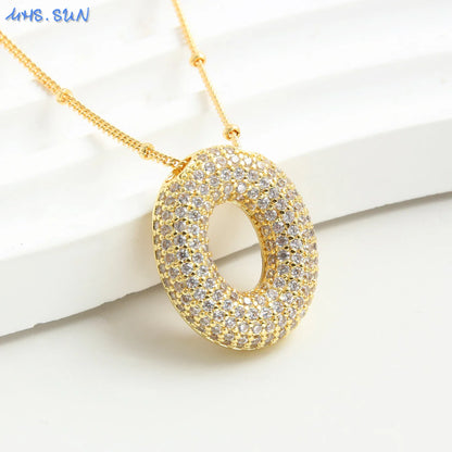 Kawaii Gold Plated Balloon Letter Necklace 🎈✨ | Chunky Initial Pendant Jewelry for Trendy Women 👩‍🎤💖