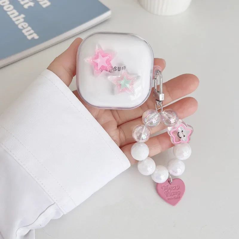 🥰 Adorable Cartoon Earbud Case 🎀 for Samsung Galaxy Buds | Cute Silicone Cover with Bracelet Charm 🌟 - Pixie Quill