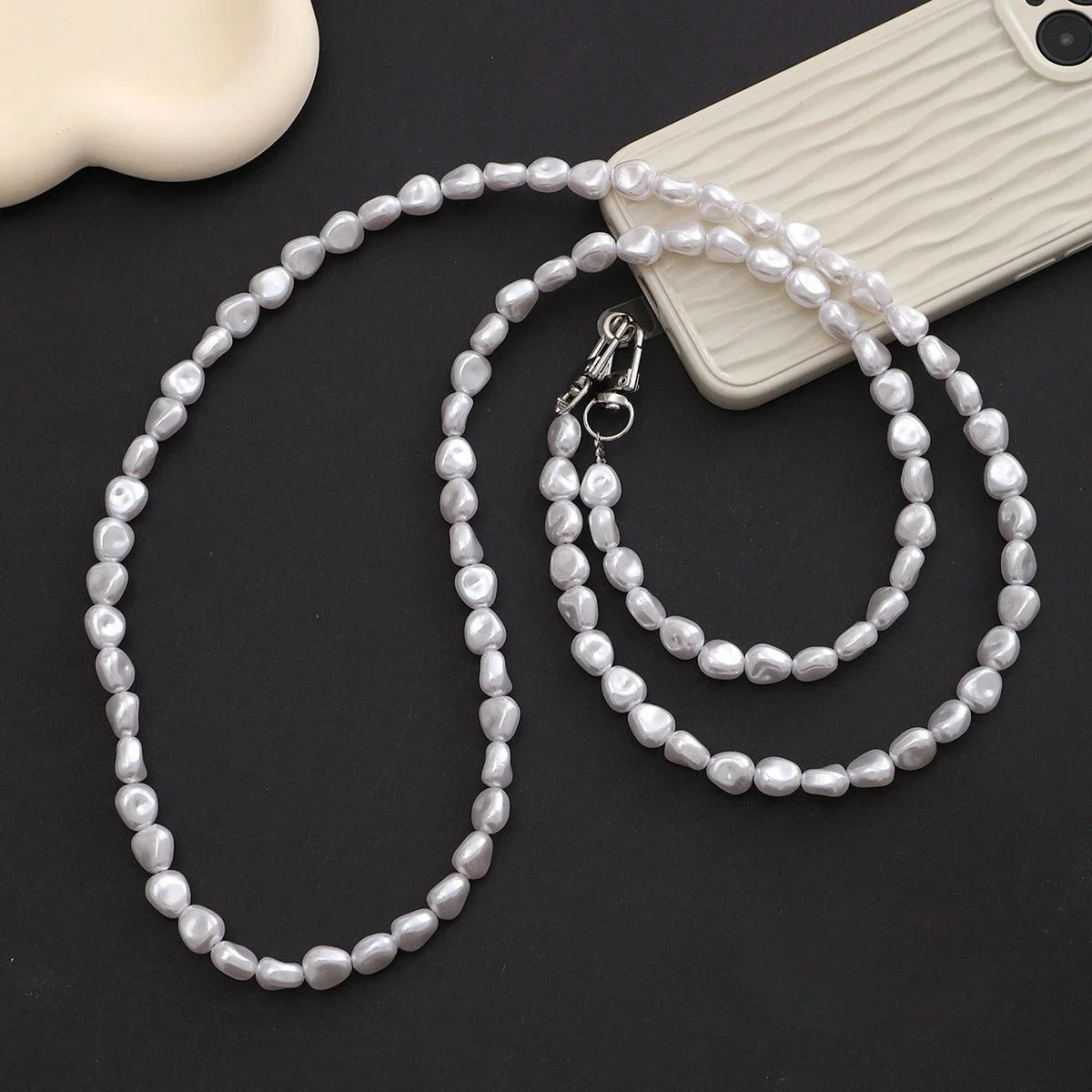 Luxury Pearl Beaded Crossbody Phone Lanyard For Women Anti Lost Mood Charm 📱💎