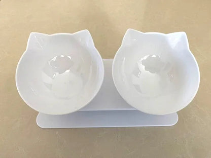 Kawaii Non-Slip Double Cat & Dog Bowl Set 🐾💕 | Adorable Feeding Station for Your Furry Friends! 🍽️🐱🐶