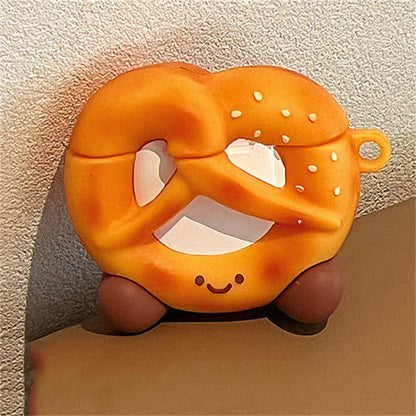 Kawaii 3D Bowknot Bread Soft Silicone AirPods Case 🍞💕 - Cute Protective Cover for AirPods 1, 2, 3 & Pro 2!
