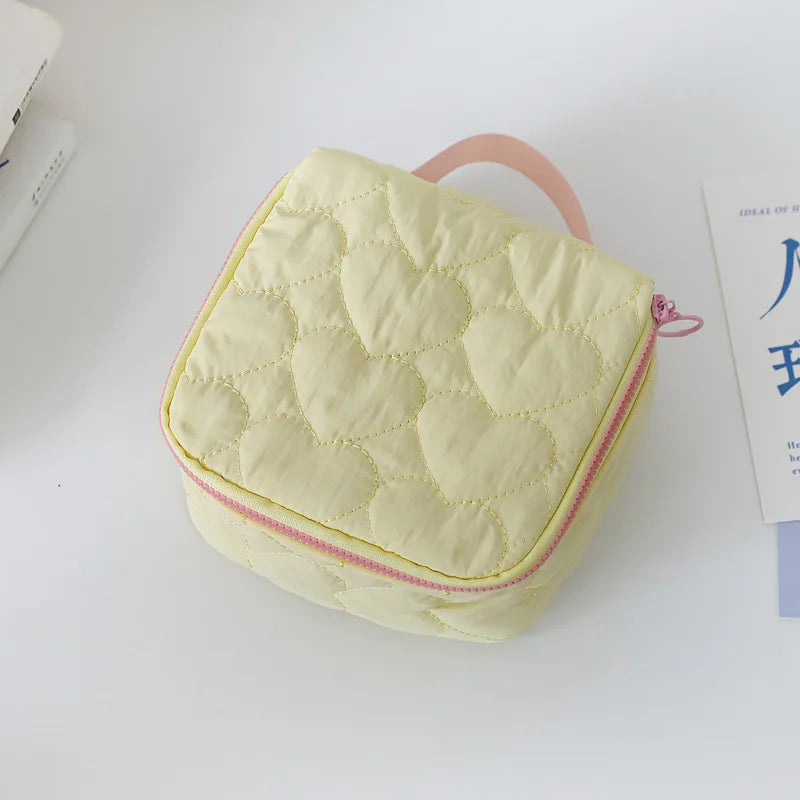 Kawaii Love Makeup Bag 🌸✨ | Adorable Large Capacity Travel Handbag & Wash Bag 👜💕