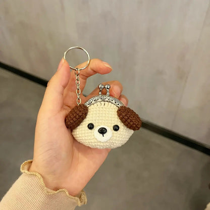 Charming Crochet Animal Keychain Bag Rabbit Plush Pendant Handmade 🧶🐰