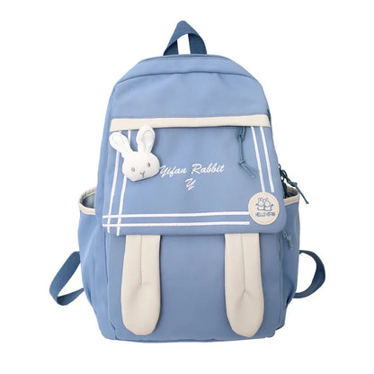 Kawaii Rabbit Ears Schoolbag 🎒✨ | Cute & Playful Girls' Backpack | Wear-Resistant & Breathable 💖🌈