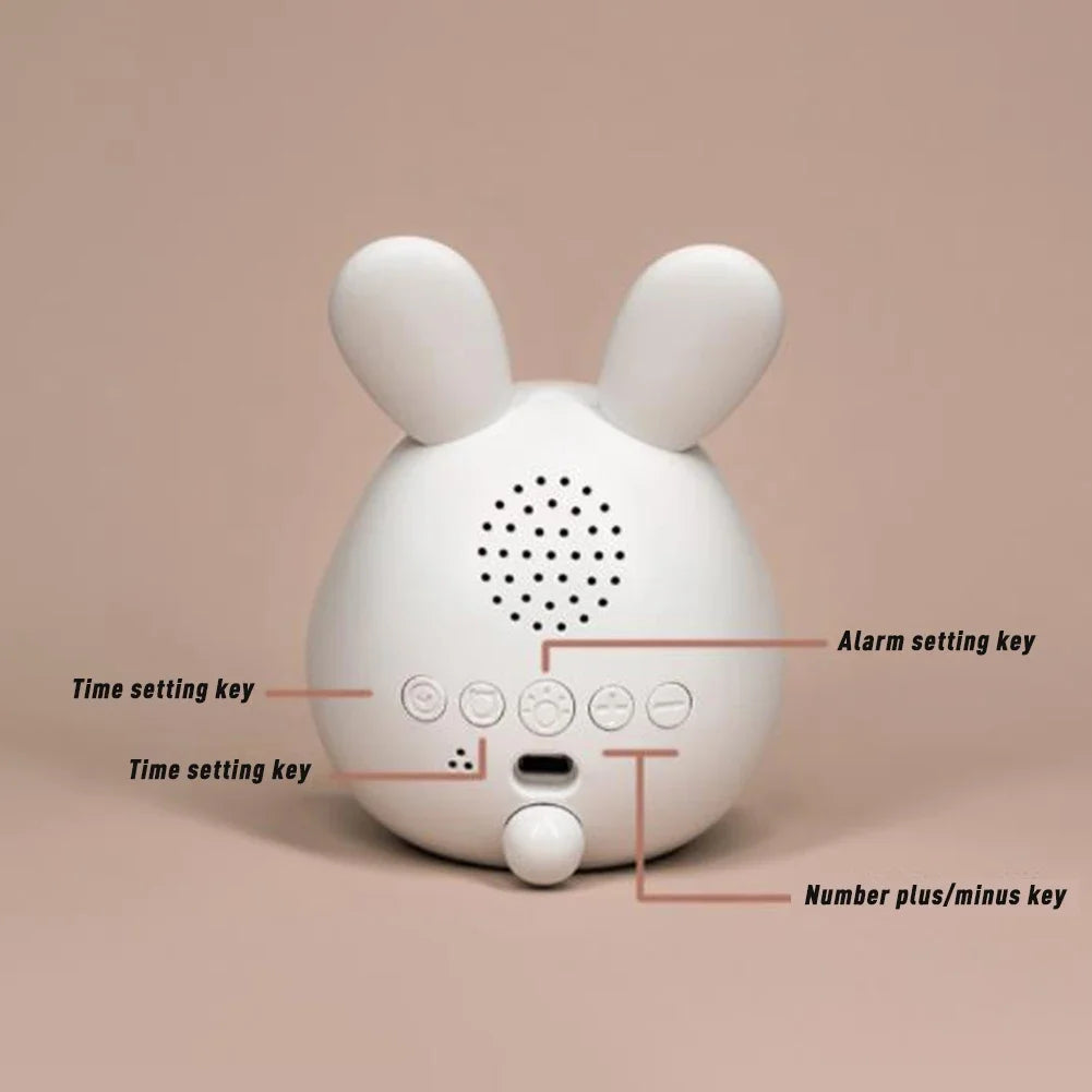 Kawaii Bunny LED Alarm Clock 🐰✨ | Adorable Night Light & Dimmable Display for Kids 🌙💤