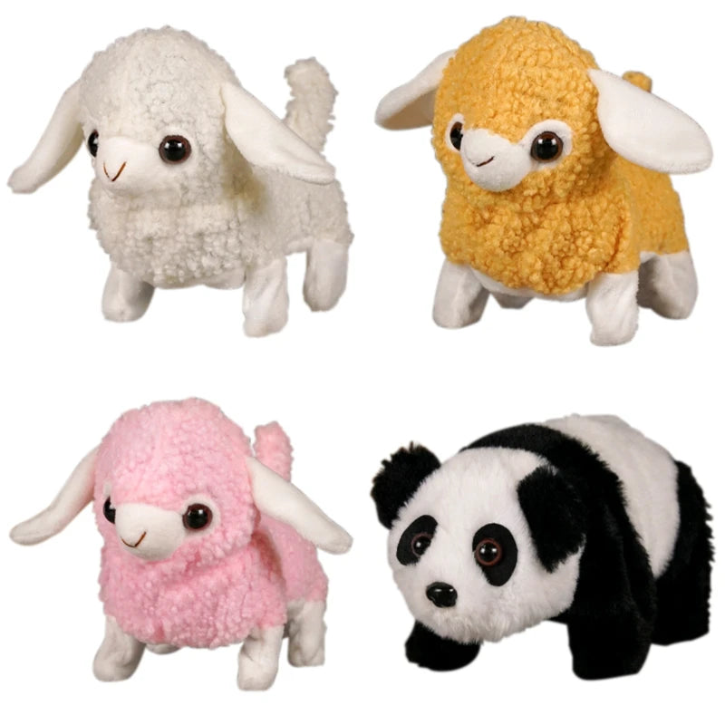 Adorable Walking Panda Plush Toy 🐼 | Interactive Cute Sheep Stuffed Animal 🐑 | Kawaii Simulation Doll Collection 🌟