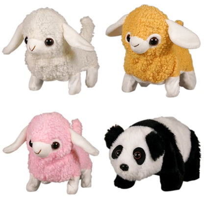 Adorable Walking Panda Plush Toy 🐼 | Interactive Cute Sheep Stuffed Animal 🐑 | Kawaii Simulation Doll Collection 🌟
