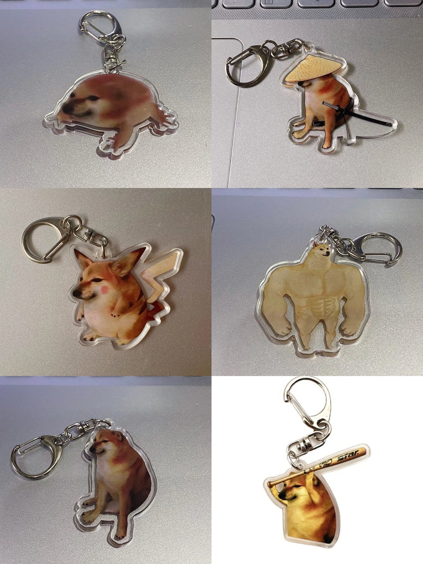 Kawaii Cheems Burger Keychain 🍔✨ | Cute Shiba Warrior Meme Accessory | Adorable Dog Lover Gift 🐾💖