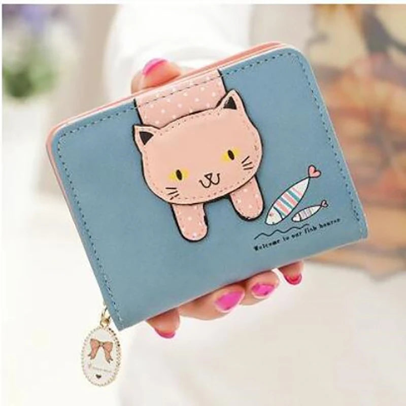 Wallest Women Purse Cute  Anime Wallet  Portable Small Luxury Wallets for Women Clutch Bag Carteras Para Mujer Coin Pocket