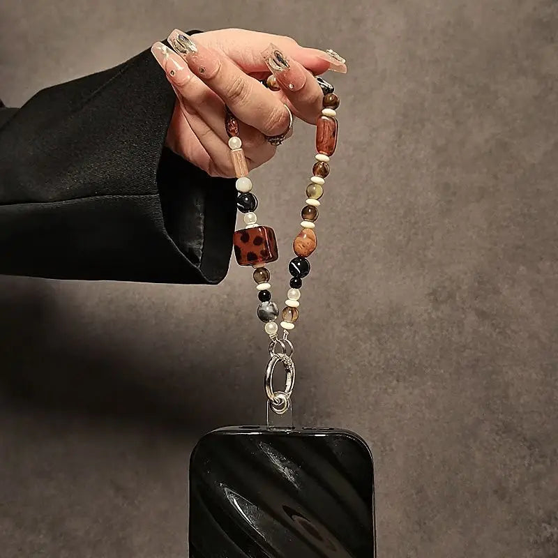 Original Vintage Handmade Beaded Phone Strap Charm Lanyard For Mobile Camera 📷🎀