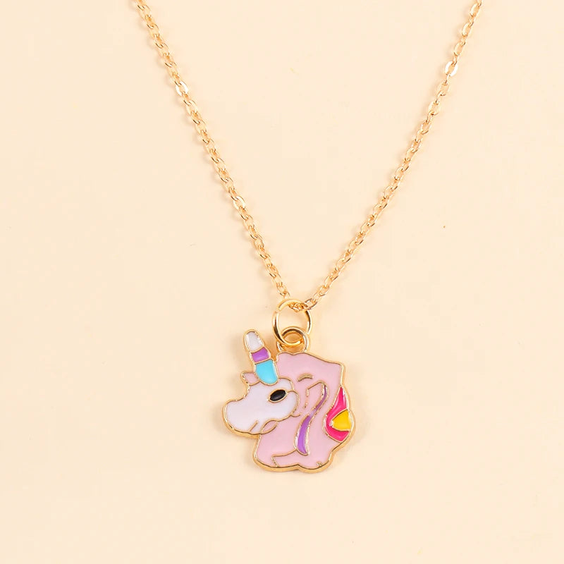 Kawaii Rainbow Unicorn Pendant Necklace 🌈✨ - Adorable Choker for Girls & Women 🎀 - Perfect Birthday Gift! 🎁