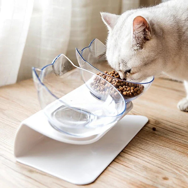 Kawaii Non-Slip Double Cat & Dog Bowl Set 🐾💕 | Adorable Feeding Station for Your Furry Friends! 🍽️🐱🐶