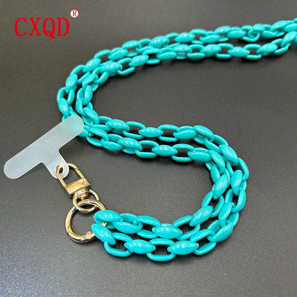 Cute 120cm Anti Lost Phone Lanyard Rope Colorful Acrylic Chain Gift Outdoor 🎀📱