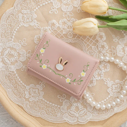 Adorable Bunny Wallet 🐰✨ | Fun Folding Coin & Card Holder for Students! 💖💳