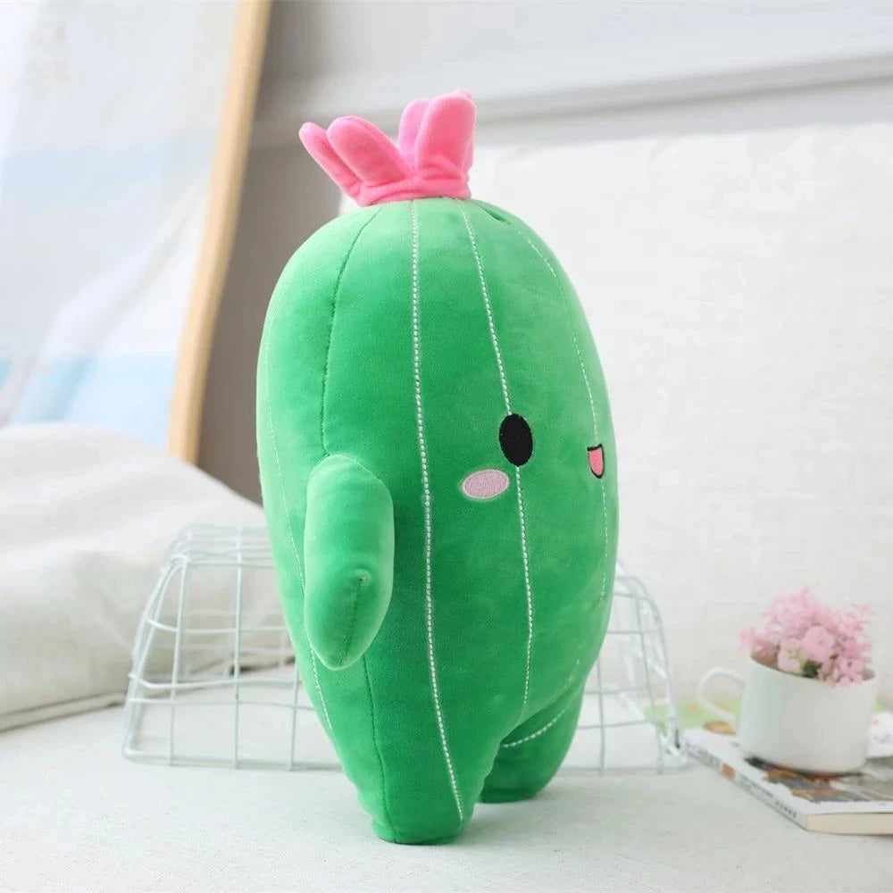 Fluffy Rose Plant Plush Cactus Toy Pillow Cushion For Kids Room 🪴🌸🧸