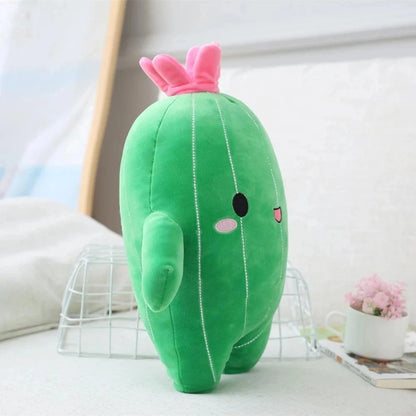 Fluffy Rose Plant Plush Cactus Toy Pillow Cushion For Kids Room 🪴🌸🧸