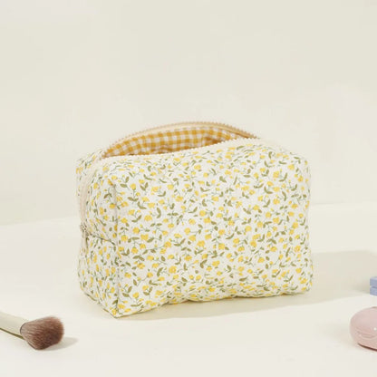 Kawaii Floral Dream 🌸✨ Puffy Makeup Bag - Large Travel Cosmetic Pouch & Accessory! 🌷🌼