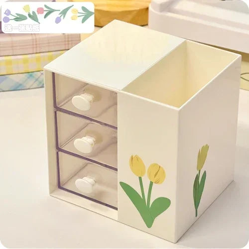 Cute Kawaii Pen Holder & Pencil Organizer 🐾🌈 - Adorable Multi-Functional Storage Box for Your Desk!