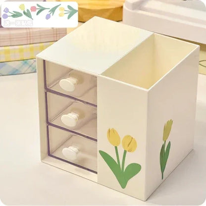 Cute Kawaii Pen Holder & Pencil Organizer 🐾🌈 - Adorable Multi-Functional Storage Box for Your Desk!