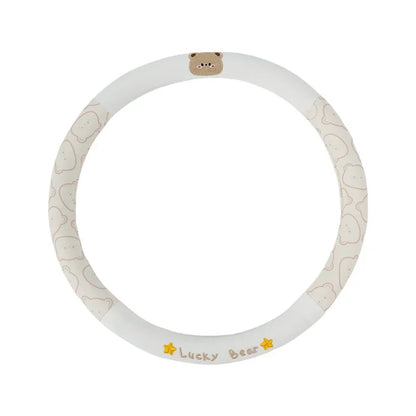 Kawaii Cartoon Car Steering Wheel Cover ☀️💖 | Ice Silk Summer Bliss 🌈 | Breathable, Non-Slip & Sweat-Absorbing for All Seasons! 🚗✨