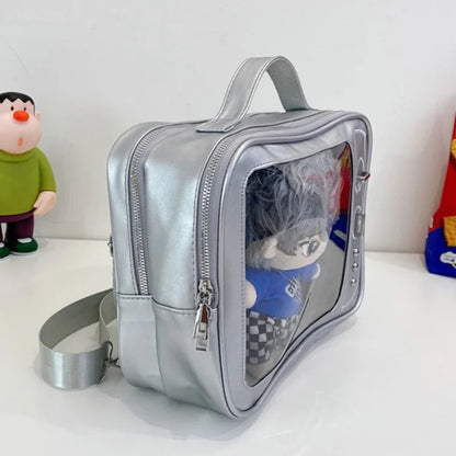 Adorable TV Design Ita Bag Ulzzang Style Crossbody With Transparent Pocket 👜
