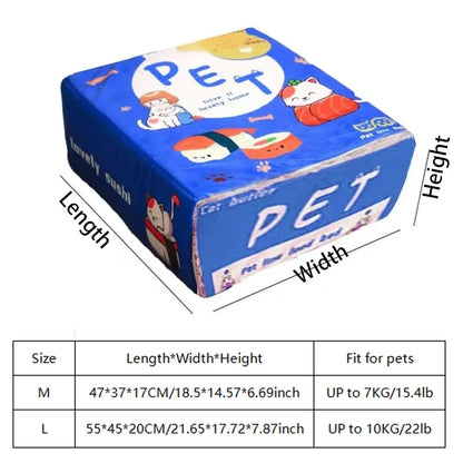 🌟 Snuggle & Snack Cat Cave 🐾 Cozy Zippered Biscuit Bed for Purrfect Playtime! 🍪