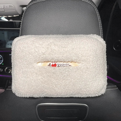 Kawaii Cloud & Flower Plush Tissue Box Holder 🌸☁️ - Adorable Car Napkin Organizer for Back Seat & Armrest! 🚗✨