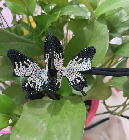 Kawaii Butterfly Hair Bun Maker 🦋✨ Cute DIY Styling Tool for Girls - Velvet & Pearl Hair Accessories!