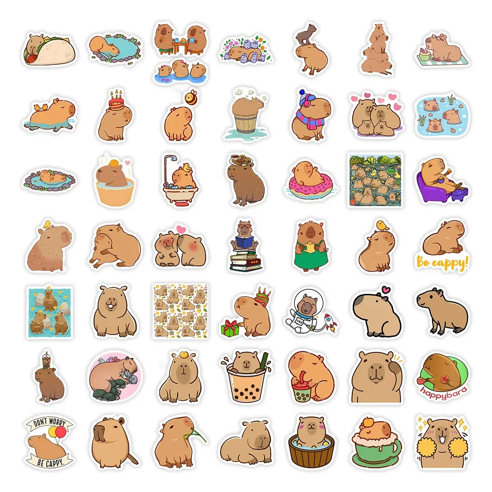 Adorable Kawaii Capybara Stickers 🐹✨ | Fun DIY Decals for Phones, Laptops & More! 💖 Waterproof & Whimsical Gifts!