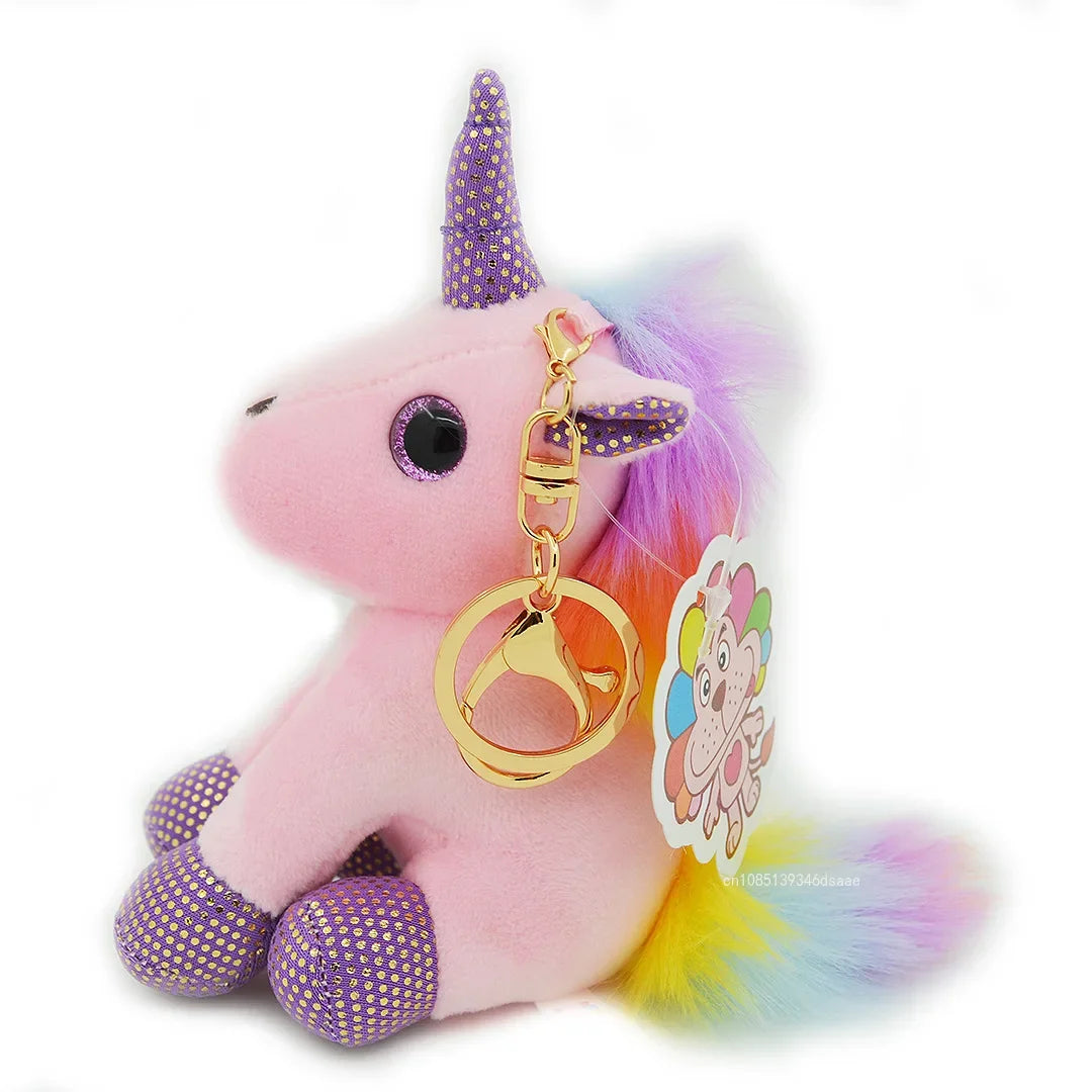 Adorable 14cm Kawaii Unicorn Plush Keychain 🦄✨ - Perfect Bag Accessory & Gift for Girls! 🎁💕