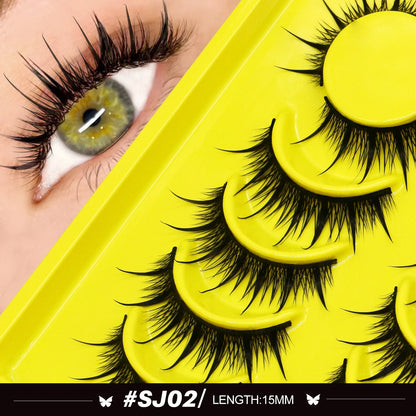 Cat Eye Lashes Manga Style 3D Faux Mink Lashes Winged Wispy Cross Natural Elongated Look 😺✨