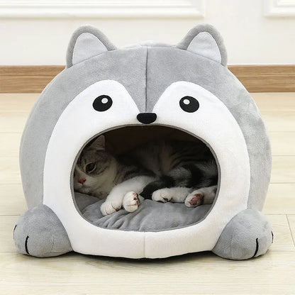 Kawaii Cozy Cat Cave 🐾✨ Plush Pet Lounger & Snuggly Sofa for Kittens & Small Dogs 🐶💖