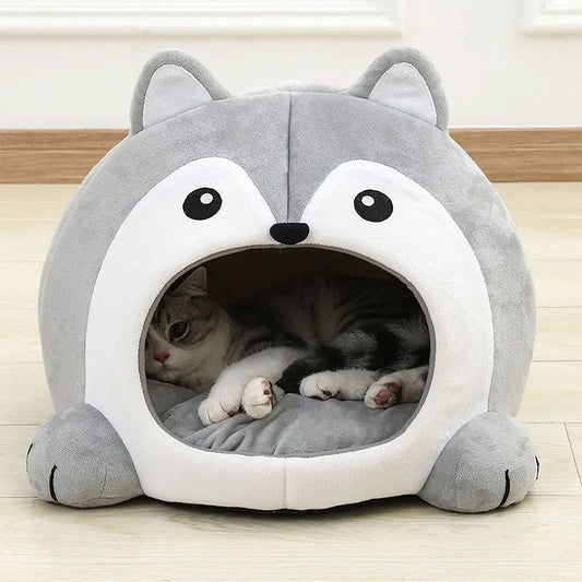 Kawaii Cozy Cat Cave 🐾✨ Plush Pet Lounger & Snuggly Sofa for Kittens & Small Dogs 🐶💖