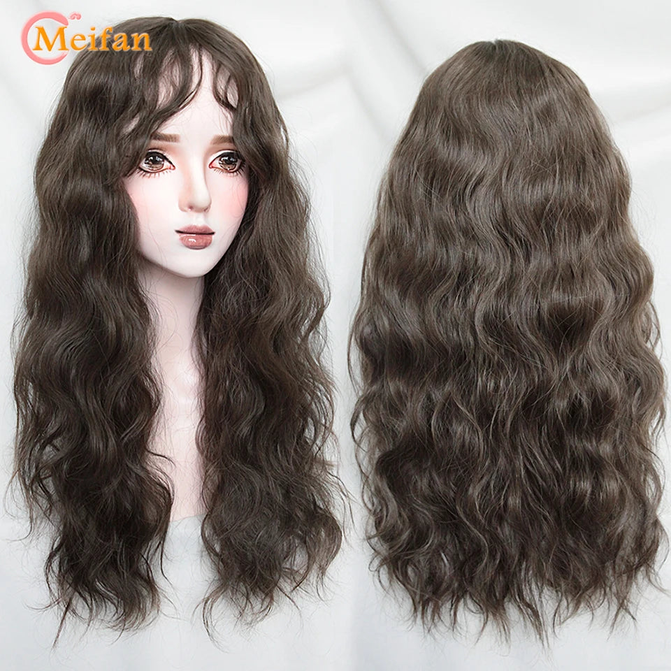 Kawaii Ombre Pink & Blonde Long Straight Wig 🎀✨ - Cute Lolita Cosplay Hair for Parties & Halloween! 🌸🖤