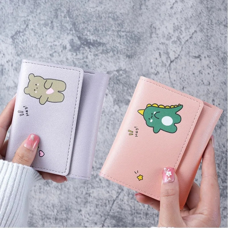 💖 Adorable Mini Wallet for Trendy Girls 🌸 Cute Cartoon Coin Purse with ID & Card Holder 🌈 Perfect for School! 👜✨