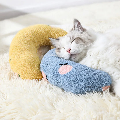 Pet Little Pillow Fashion Neck Protector Deep Sleep Puppy Kitten U-Shaped Pillow Dog Cat Headrest Sleeping Pillow Pet Supplies