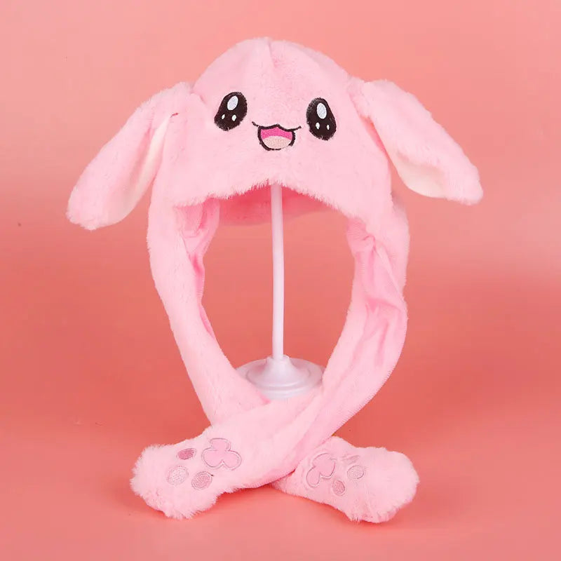 Embroidered Rabbit Ear Hat 🎩🐇 | Cozy Plush Winter Cap for Kids & Adults! ❄️✨