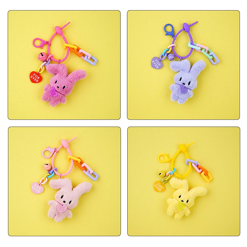 Adorable Kawaii Plush Bunny Keychain 🐰💖 | Cute Cartoon Rabbit Bag Pendant for Girls 🎀✨