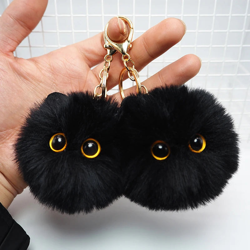 Adorable Kawaii Plush Cat Keychain 🐾 | Cute Cartoon Doll Bag Charm 🎀 | Perfect Gift for Girls & Kids 🌈