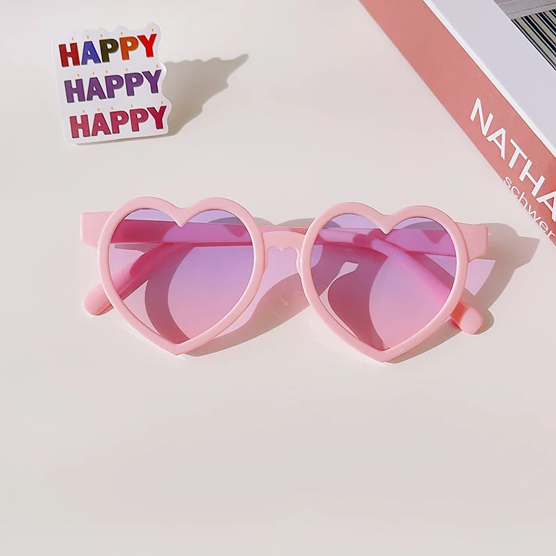 Cute Kawaii Kids' Heart-Shaped Sunflower Rabbit Ears Sunglasses 🌼🐇 | Polarized UV400 for Little Adventurers! 🕶️✨
