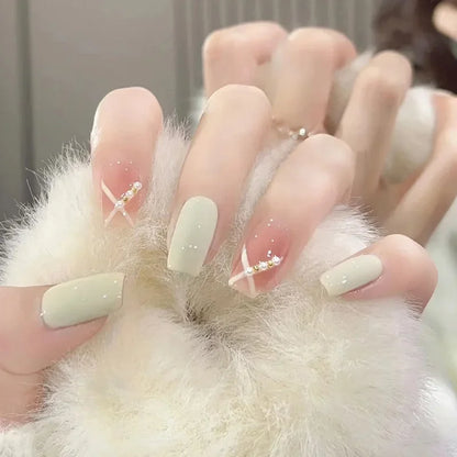 Cute Kawaii Bunny Press-On Nails 🐰✨ | 24 Pcs Full Coverage Acrylic Nail Art Set 🎨 | Reusable & Adorable Fake Nails with Tools! 💅🌸