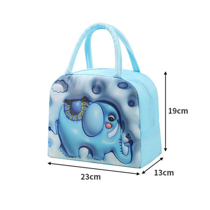 Kawaii 3D Animal Pattern Bento Bag 🐻🍱 | Large Capacity Insulated Lunch Tote for Kids & Adults 🌈✨