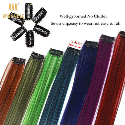 18 Color ClipIn Hair Extensions 22 Inch High Gloss Straight Wig For Women 💖
