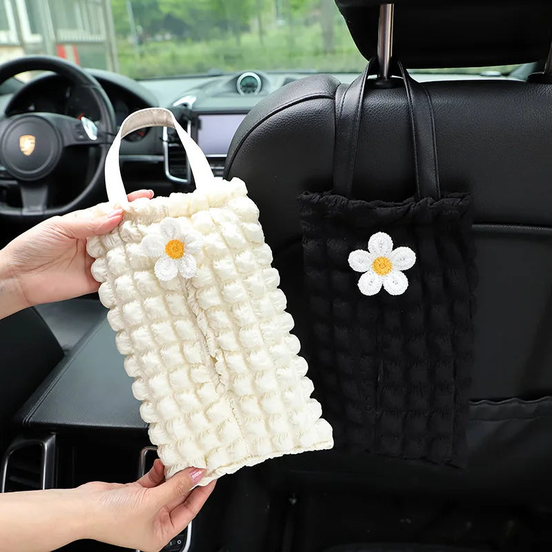 Adorable Kawaii Bear Car Tissue Holder 🐻✨ | Cute Linen Organizer for Auto Interior 🧻🚗