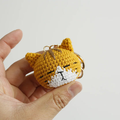 Handmade Kitten Crochet Keychain Cute Cat Charm For Keys And Bags Gift 🐱💖